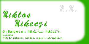 miklos mikeczi business card